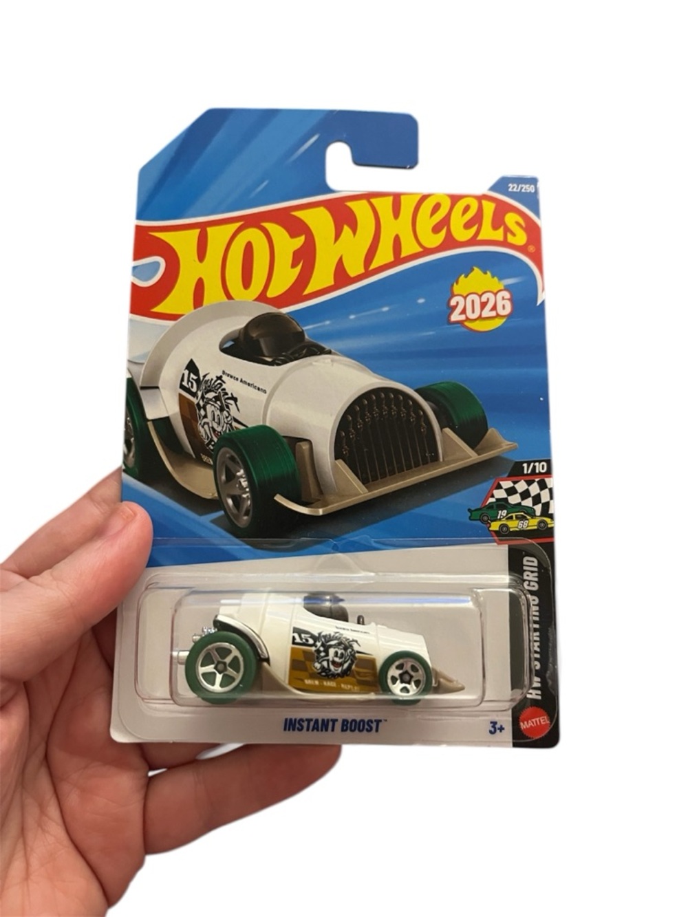 Hot Wheels Instant Boost Toy Car - White & Green (2026)
